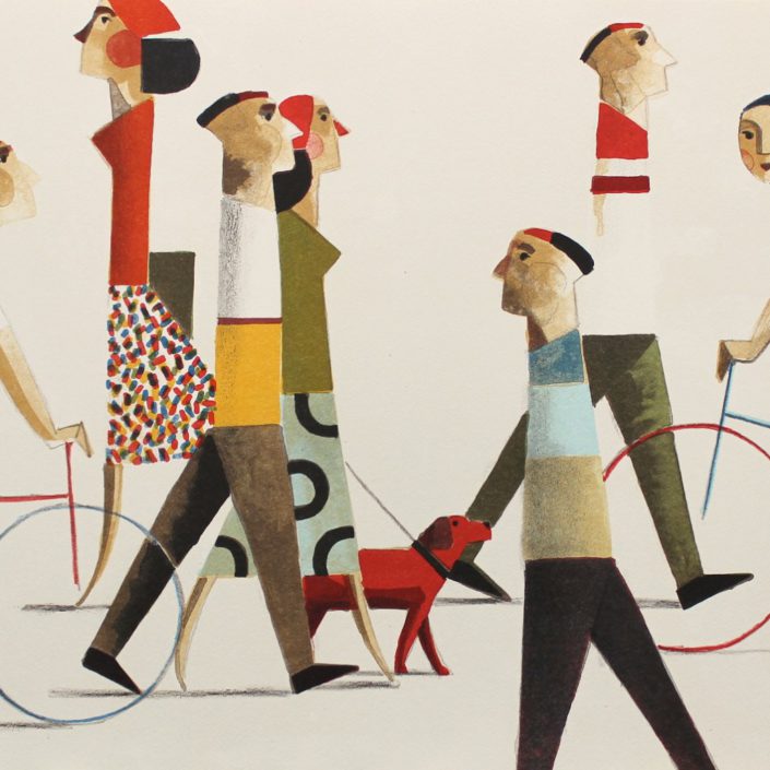 Walk the dog 48 x 96 cm